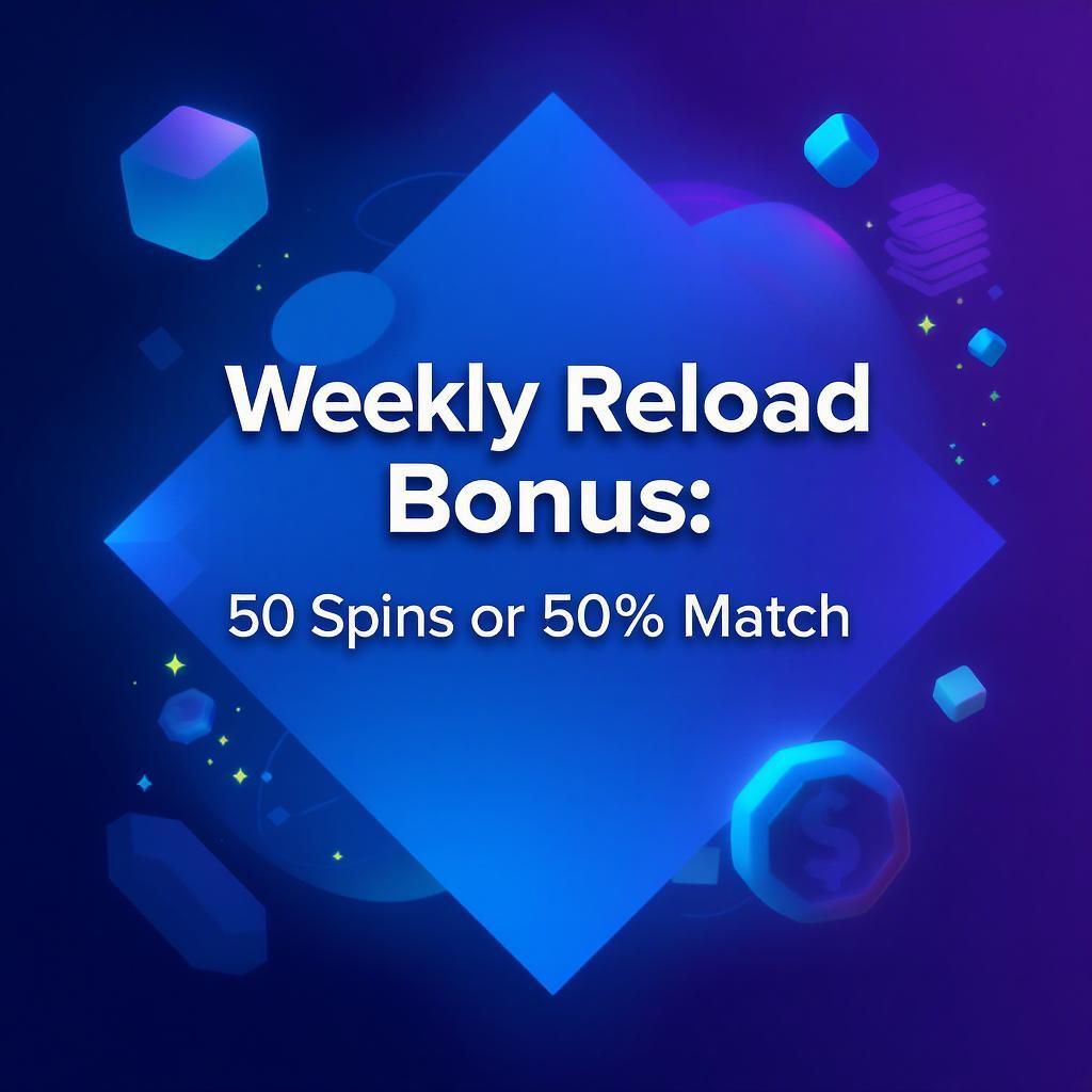 Weekly Reload Bonus: 50 Spins or 50% Match